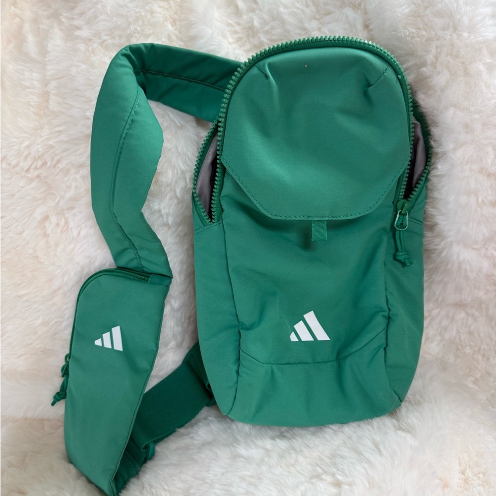 Green Adidas Crossbody Bag with Phone Pocket